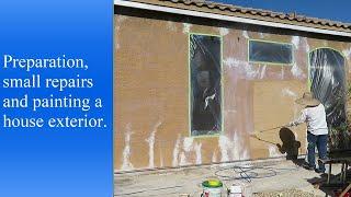 Painting a house exterior in Phoenix. Preparation and painting from start to finish.