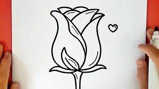 COMMENT DESSINER UNE ROSE