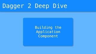 Dagger 2 Deep Dive (8/55) - Building the Application Component