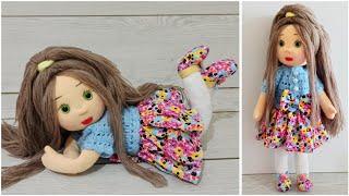 Такую куклу в магазине игрушек не купишь  Милая кукла из носка  Без швейной машинки