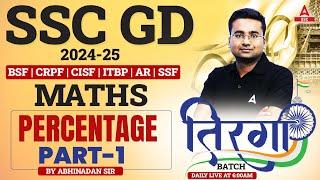 SSC GD 2025 | SSC GD Maths Classes By Abhinandan Sir | Percentage Part 1