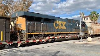 Heaviest Train Ever Hits The Grade In Lakeland Florida & New Amtrak Locomotives, Quad Gate RR Xings!