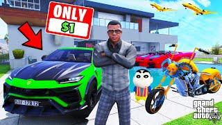 Franklin Buying EVERYTHING For $1 in GTA 5 | SHINCHAN and CHOP