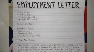 How To Write An Employment Letter Step by Step Guide | Writing Practices