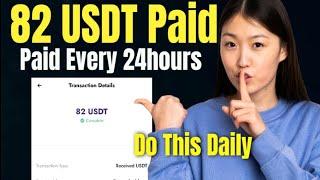 82 USDT paid to use this app | Withdraw like this | live withdrawal proof | make money online #usdt