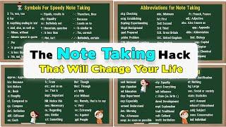 HOW TO TAKE NOTES QUICKLY: 150+ Useful Symbols & Abbreviations For Speedy Note Taking