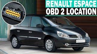 Рено Эспейс 4  расположение ОБД 2 разъема. Renault Espace 4 obd 2 location