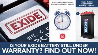 How can I check my vehicle Exide battery warrenty & service registration | Exide care