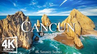 Cancun 4K - Tropical Paradise of White Sands and Vibrant Waters | Peaceful Piano Music