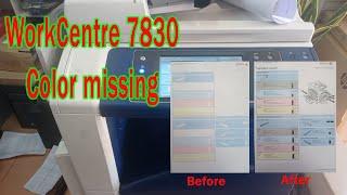 Xerox WorkCente 7830 Color missing fix