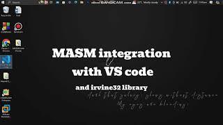 Integrating MASM and irvine32 library with vs code