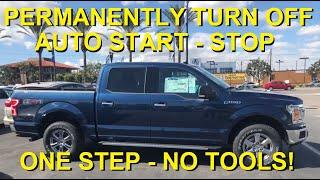 How To Deactivate Disable Disconnect Turn Off Ford F-150 F150 Auto Start Stop Permanently in seconds