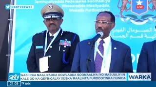 WASIIRKA MAALIYADDA DOWLADA SOMALIA IYO MASUULAYIIN KALE OO KA QEYBGALAY XUSKA MAALINTA FURDOOYINKA