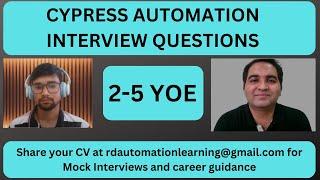 Software Testing Mock Interview| Cypress Interview| RD Automation Learning