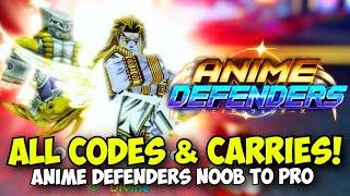 [ALL CODES] Anime Defenders GIVEAWAYS! Noob To Pro, LIVE BANNER, Giveaways & More!
