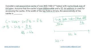 GATE 2021 SET-2 | CO | SET ASSOCIATIVE CACHE | GATE TEST SERIES| SOLUTIONS ADDA | EXPLAINED BY POOJA