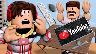 His Dad DELETED His YOUTUBE Channel! (A Roblox Movie)