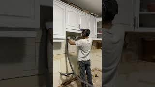 Easy removing back flush kitchen tiles 