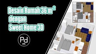 Desain Rumah 36m2 dengan Sweet Home 3D