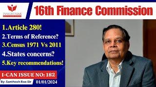 Arvind Panagariya appointed as 16th Finance Commission explained by Santhosh Rao UPSC