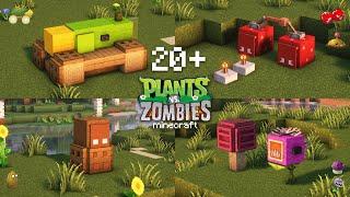 I built 20+ Plant vs Zombies in Minecraft | JMOX BUILD️