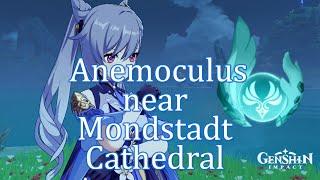 Genshin Impact : Anemoculus location beside Mondstadt Cathedral