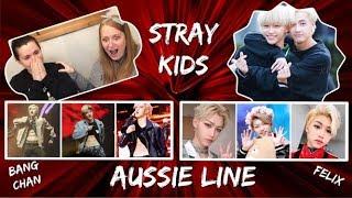 Reaction to Stray Kids - Aussie Line, Felix's Voice & Bang Chan's Abs!