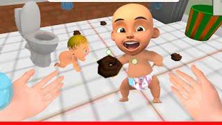 Baby Playing & Defecate in Bathroom Alone - Mother Simulator Virtual Life