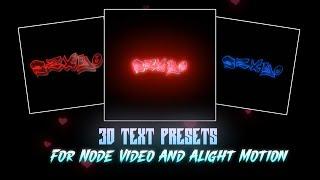 Trending 3D Text Preset | Node & Alight Motion | Free Preset |