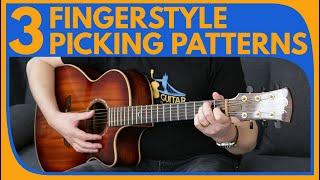3 Essential Fingerstyle Patterns - Beginners Lesson With TAB On Screen - Drue James