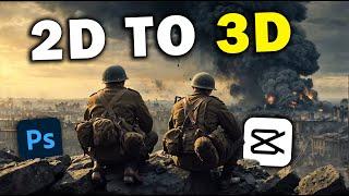 How to CREATE 3D Parallax Effect in CAPCUT + PHOTOSHOP (WW2 edition) | Without CapCut Pro