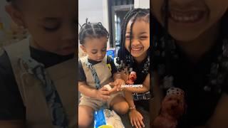 Cardi B & Offset Son Wave Doesn’t Wanna Share MarshMallows With His Big Sister Kulture #shorts