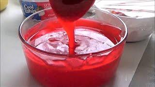 Strawberry Jell-O Glaze