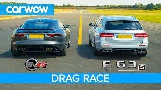 Jaguar F-Type SVR vs Mercedes-AMG E63 S - DRAG RACE, ROLLING RACE & BRAKE TEST