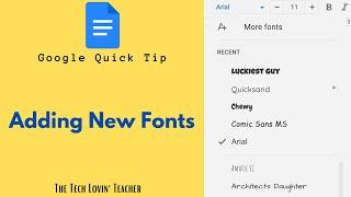 Google Quick Tip: Add New Fonts (Google Docs)