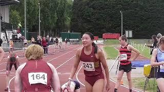 Girl Runners spits 4X, and one runner steps into her own spit