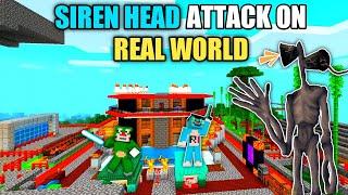 #82 | Minecraft | Siren Head Attack On Oggy And Jack World | Minecraft Pe | In Hindi | Survival