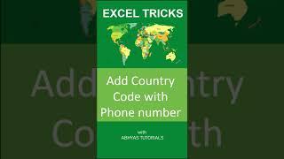 #shorts | #Shorts | How to Add country code with phone numbers