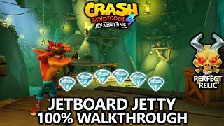 Crash Bandicoot 4 - 100% Walkthrough - Jetboard Jetty - All Gems Perfect Relic