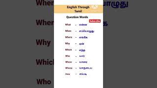 Wh question words#shorts