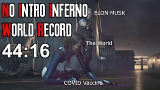 Resident Evil 3 No Intro Inferno Speedrun World Record - 44:16
