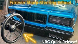 1989 Box Chevy Build Ep.21 Forever Sharp Steering Wheel and NRG Quick Release install!