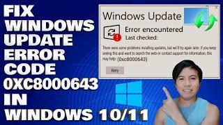 How To Fix Windows Update With Error Code 0xc8000643 in Windows 10/11