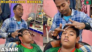 Head Massage ASMR for Insomnia  Relaxing Cracks & Sleep Aid by Acupressure Barber Shanto Das!