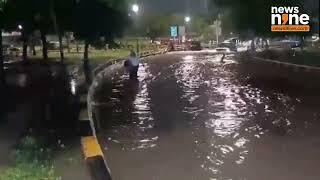 Severe Waterlogging Near AIIMS in Delhi After Continuous Rainfall | Traffic Disruptions Expected