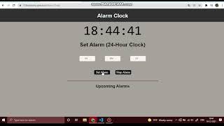 Alarm-Clock project using JAVASCRIPT