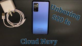 Samsung galaxy s20 fe cloud navy unboxing  فتح صندوق وانطباعي عنه