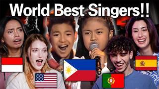 People Hear Filipino Kids Nailing English Songs For the First Time!!!( REACTION)