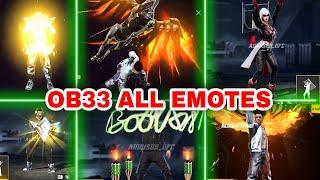 Free Fire New Emote // Ob33 All Emotes Review // Free Fire Upcoming Emotes // Free Fire Ob33 Emote