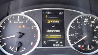 2018 Nissan sentra brake malfunction warning light .Fix repair is the distance assists sensor